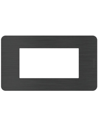 Bticino MatixGO Effects cover plate 4 modules Black Nick JA4804EN