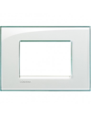 LivingLight | Kristall square plate in aquamarine 3-place technopolymer