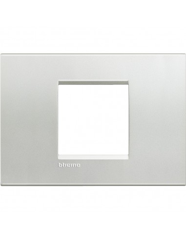 BTicino LNA4819AG LivingLight - plate with 2 silver centered modules